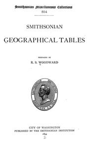 Cover of: Smithsonian geographical tables