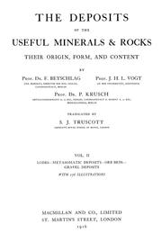 Cover of: The deposits of the useful minerals & rocks