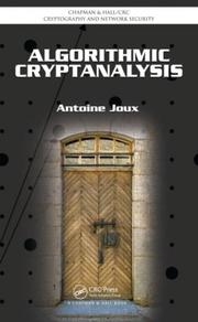 Cover of: Algorithmic cryptanalysis