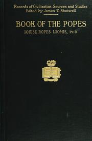 Cover of: The book of the popes (Liber pontificalis). by Louise Ropes Loomis