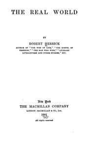 Cover of: The real world by Herrick, Robert