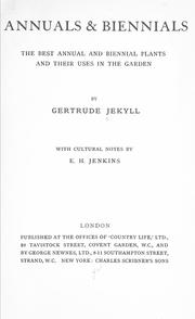 Cover of: Annuals & biennials by Gertrude Jekyll