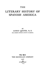 Cover of: The literary history of Spanish America by Coester, Alfred