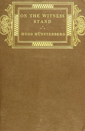 On the witness stand by Hugo Münsterberg