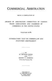 Cover of: Commercial arbitration by Horace Arthur Dunn
