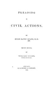 Pleading in civil actions by Hugh Davey Evans