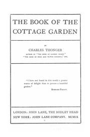 Cover of: The book of the cottage garden