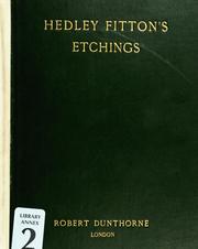 Illustrated catalogue of etchings by Hedley Fitton