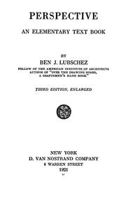 Cover of: Perspective by Ben J. Lubschez