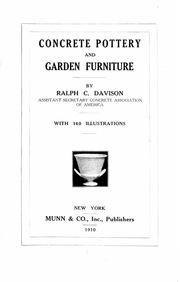 Concrete pottery and garden furniture by Ralph C. Davison