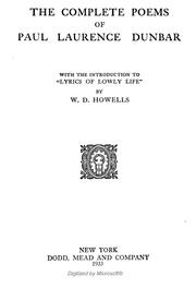 Cover of: The complete poems of Paul Laurence Dunbar by Paul Laurence Dunbar