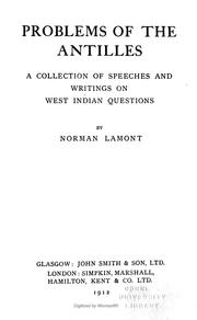 Cover of: Problems of the Antilles: a collection of speeches and writings on West Indian questions