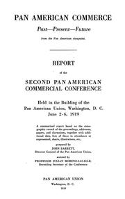 Pan American commerce by Pan American Commercial Conference (2nd 1919 Washington, D.C.)