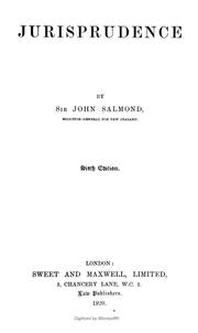Cover of: Jurisprudence by Salmond, John William Sir