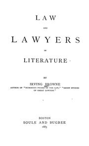 Cover of: Law and lawyers in literature