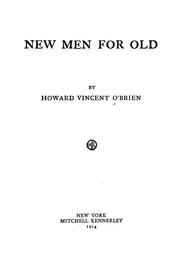 Cover of: New men for old