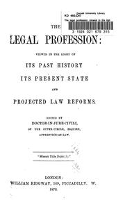 Cover of: The legal profession