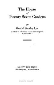 Cover of: house of twenty seven gardens