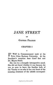 Cover of: Jane Street of Gopher Prairie