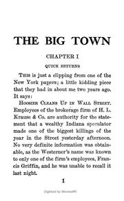 Cover of: The big town: how I and the Mrs. go to New York to see life and get Katie a husband