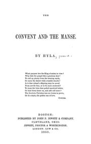 Cover of: The convent and the manse.