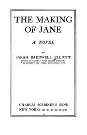 Cover of: The Making of Jane: a novel