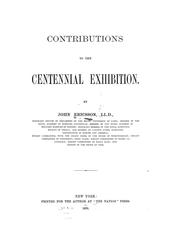 Cover of: Contributions to the Centennial Exhibition.