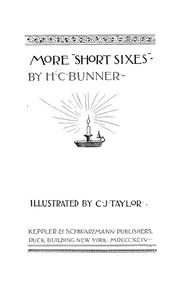 Cover of: More "Short sixes" by H. C. Bunner