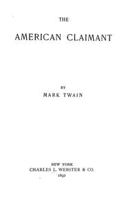 Cover of: The American claimant