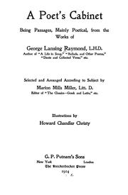 Cover of: A poet's cabinet by George Lansing Raymond