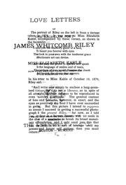 Cover of: Love letters of the bachelor poet: James Whitcomb Riley to Miss Elizabeth Kahle, now first printed from the originals with numerous facsimiles.