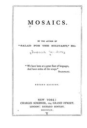 Cover of: Mosaics.