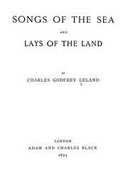Cover of: Songs of the sea and Lays of the land