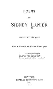 Cover of: Poems of Sidney Lanier by Sidney Lanier