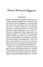 Cover of: Thomas Wentworth Higginson: the story of his life