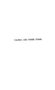 Cover of: Valeria by Harriet Monroe
