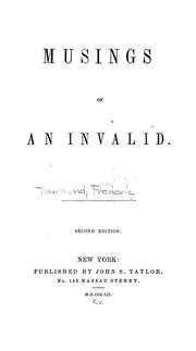 Cover of: Musings of an invalid. by Frederic Townsend