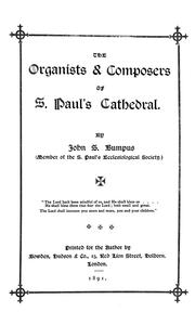 Cover of: The organists & composers of S. Paul's cathedral