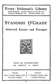 Cover of: Standish O'Grady: selected essays and passages