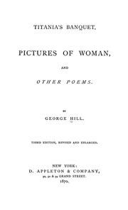 Cover of: Titania's banquet: Pictures of woman, and other poems.