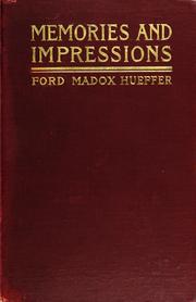 Cover of: Memories and impressions: a study in atmospheres