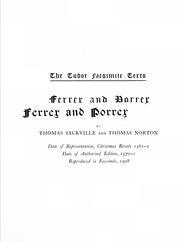 Cover of: Ferrex and Porrex by Norton, Thomas