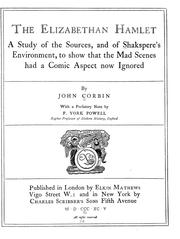 Cover of: The Elizabethan Hamlet by Corbin, John, Corbin, John