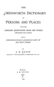 Cover of: The Wordsworth dictionary of persons and places by J. R. Tutin