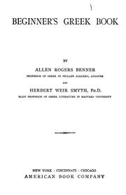 Cover of: Beginner's Greek book by Allen Rogers Benner
