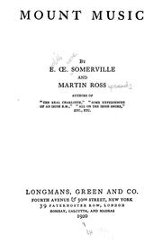 Cover of: Mount Music by E. OE. Somerville