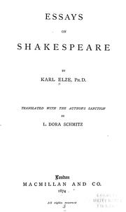 Cover of: Essays on Shakespeare