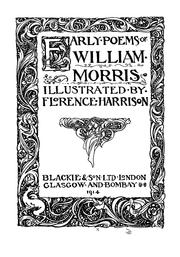 Cover of: Early poems of William Morris | William Morris