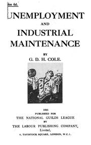 Cover of: Unemployment and industrial maintenance