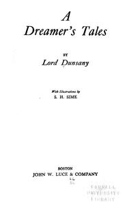 Cover of: A dreamer's tales by Lord Dunsany